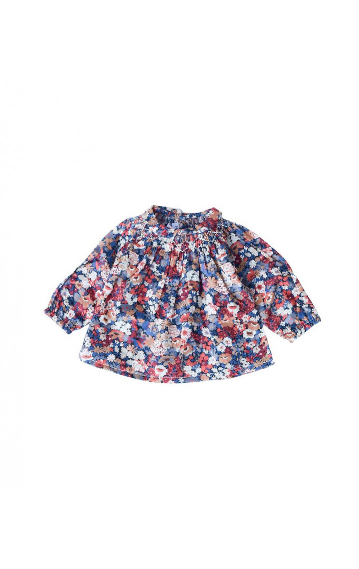 Blouse smockée en Liberty Confetti