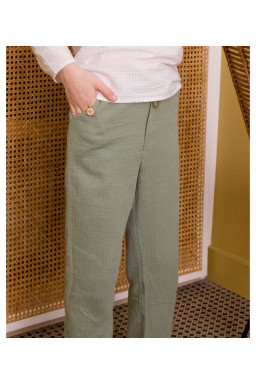 Pantalon en double gaze Enzo