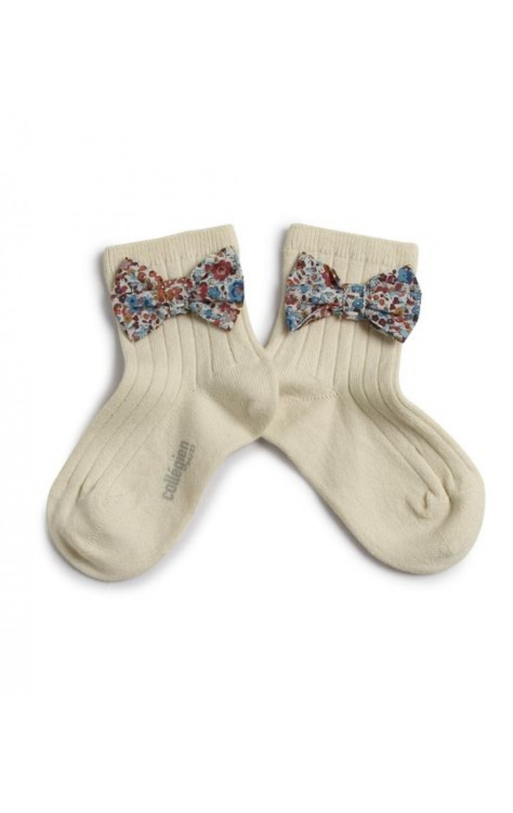 Short socks with Liberty bow