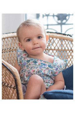 Baby Olivia embroidered blouse in Liberty