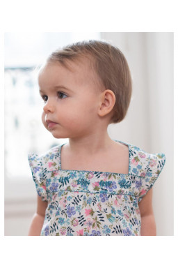 Baby Olivia embroidered blouse in Liberty