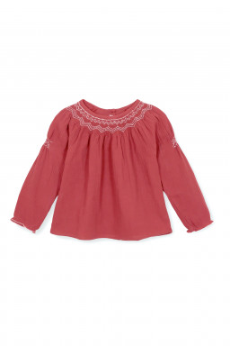 Alba hand smocked girl blouse