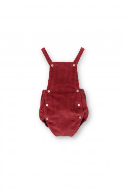 Retro velour baby overalls