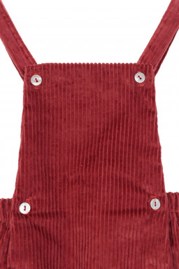 Retro velour baby overalls