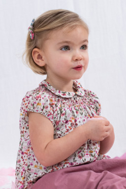 Blouse bébé en Liberty Pirouette