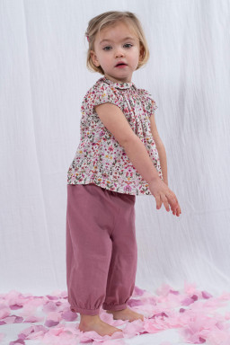 Blouse bébé en Liberty Pirouette