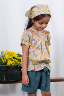 Blouse fille en Liberty Gaia