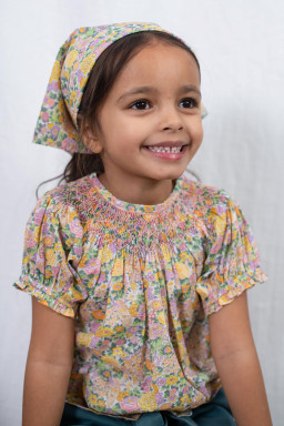 Blouse fille en Liberty Gaia