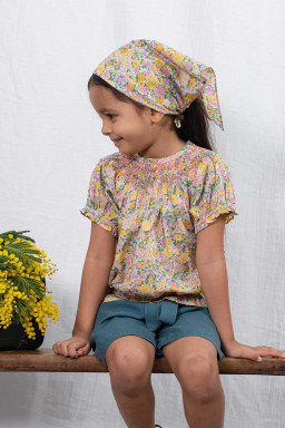 Blouse fille en Liberty Gaia