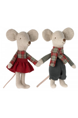 Twin mice in winter Maileg