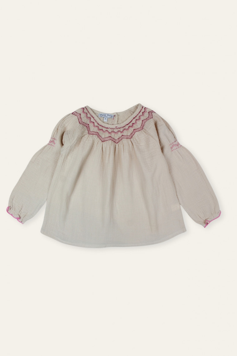 Alba hand-smocked blouse