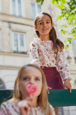 Blouse fille en Liberty Rosie