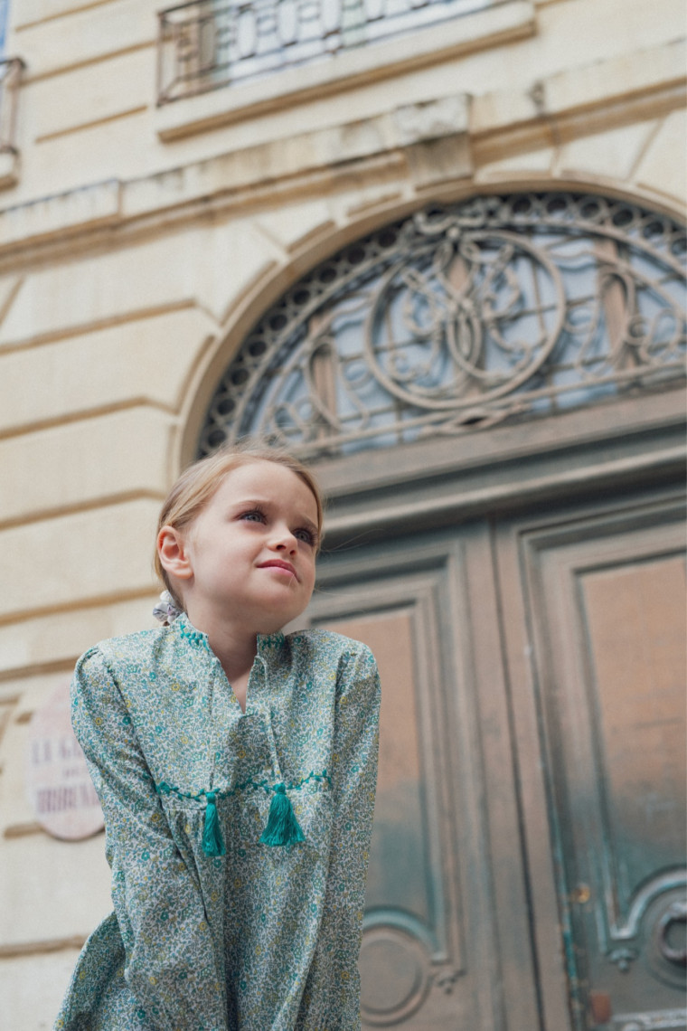 Blouse brodée en Liberty Leonor