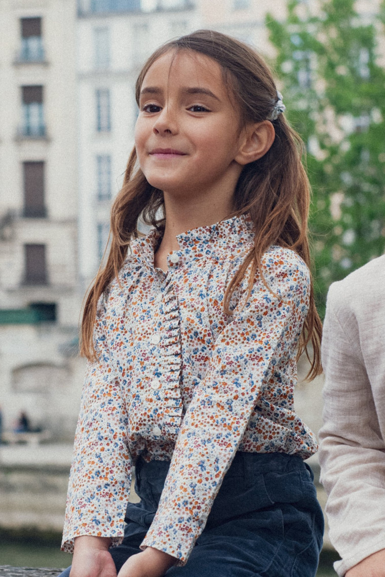 Blouse fille en Liberty Flore