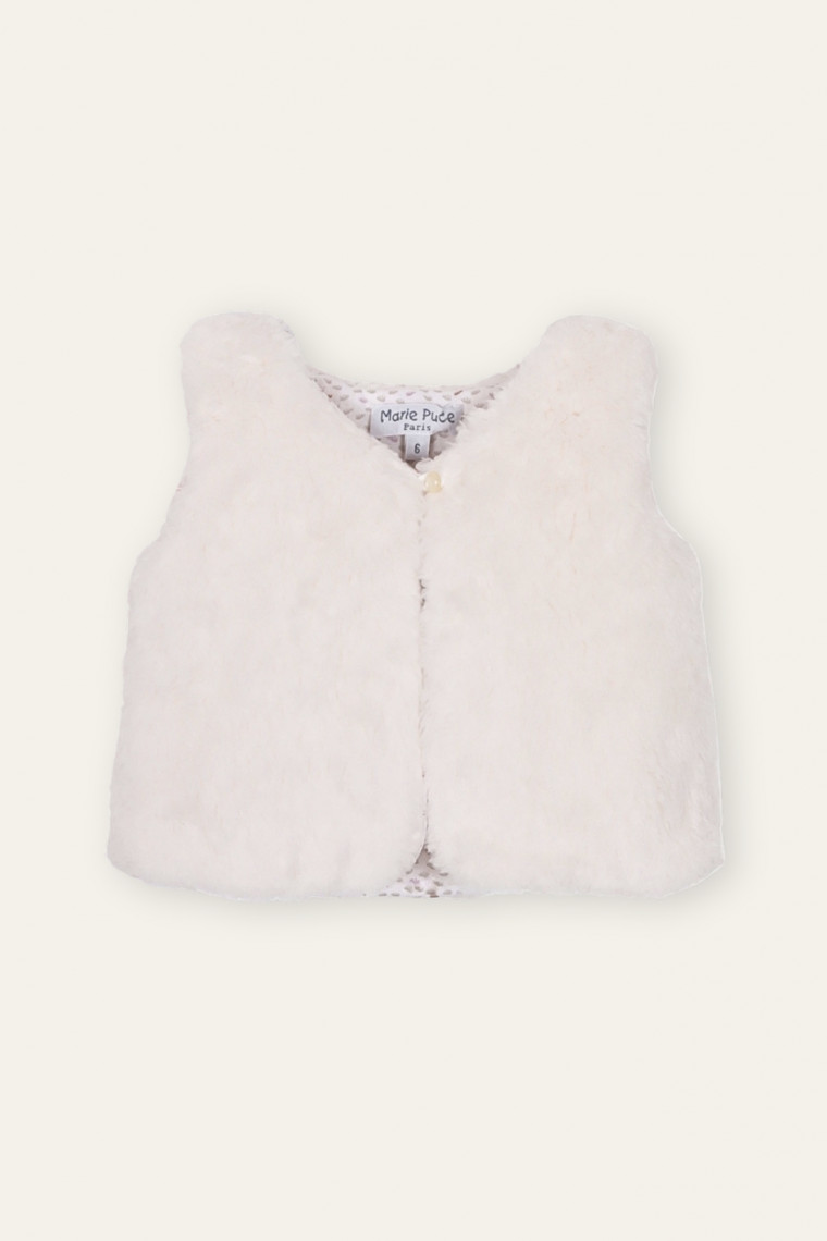 Galate fake fur sleeveless vest