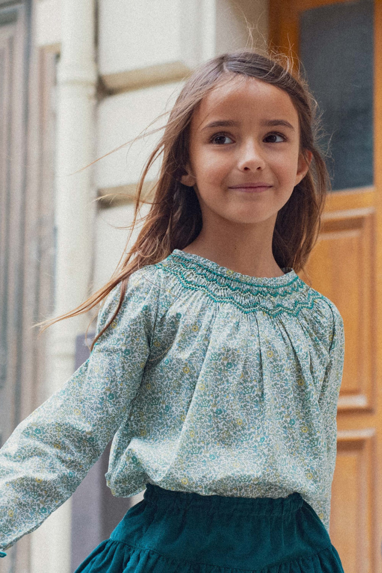 Blouse fille en Liberty Alba