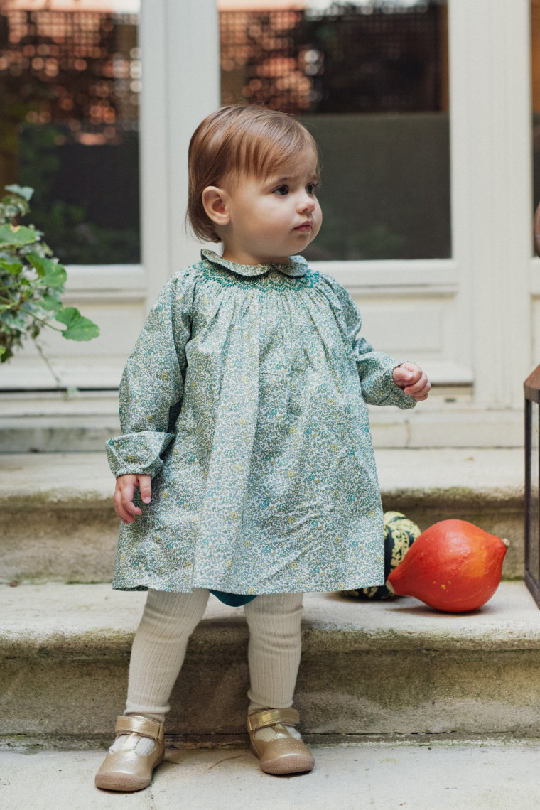 Robe bébé en Liberty Mélanie