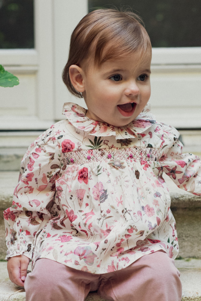 Solene baby blouse in Liberty