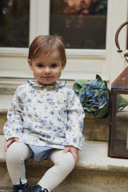 Blouse bébé Rosie Toile de Jouy