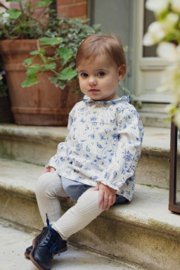 Blouse bébé Rosie Toile de Jouy