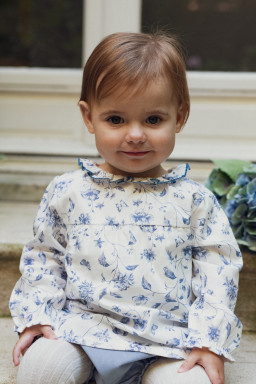 Blouse bébé Rosie Toile de Jouy