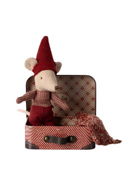 Maileg Christmas mouse in suitcase