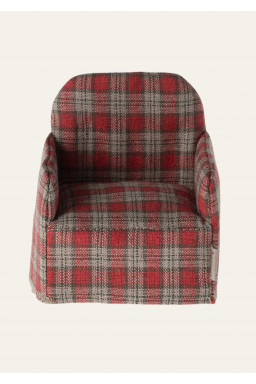 Fauteuil pour souris en vichy rouge