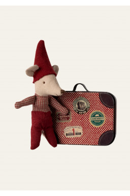 Maileg Christmas mouse in suitcase