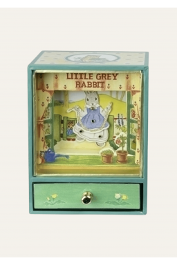 Large music Box Grey Rabbit