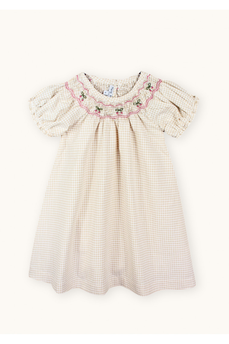 Cherry smocked dress