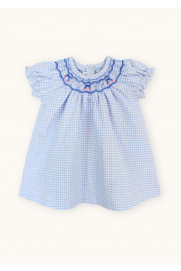 Cherry smocked baby dress