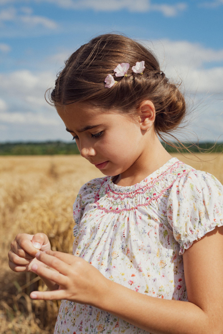 Cherry smocked dress