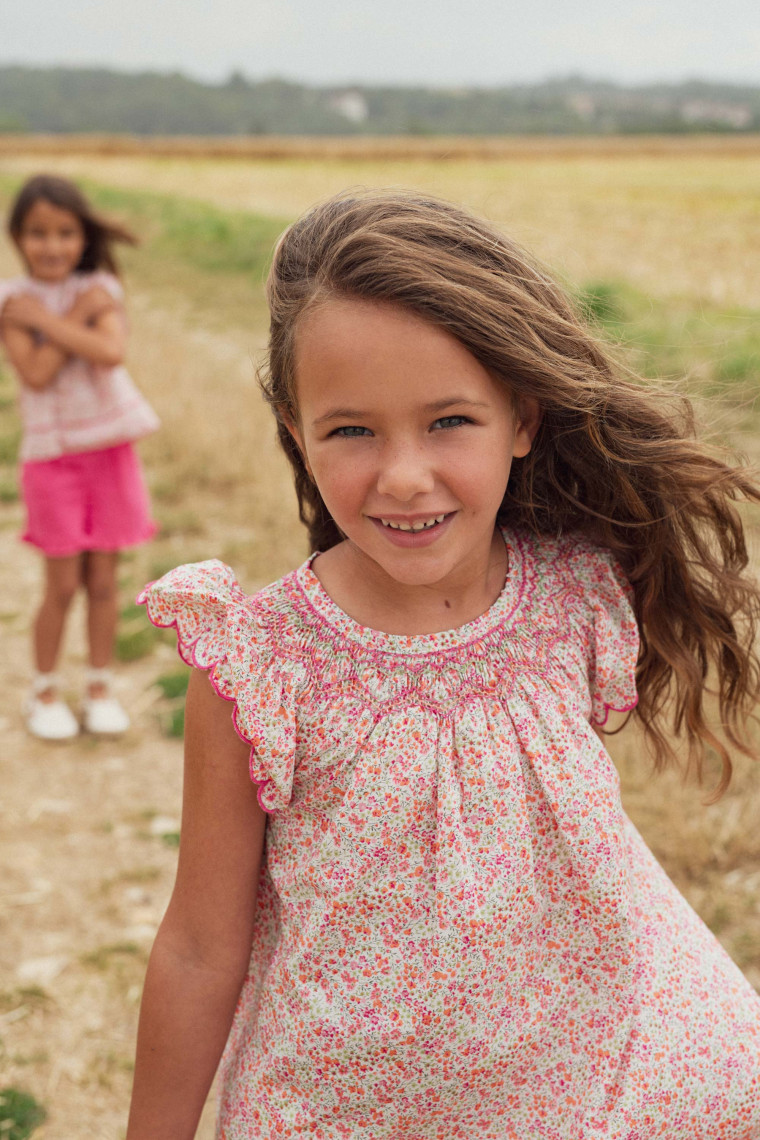 Stella smocked dress in Liberty