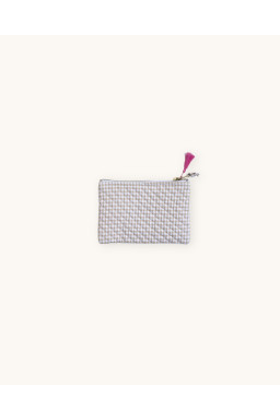 Quilted flat pouch