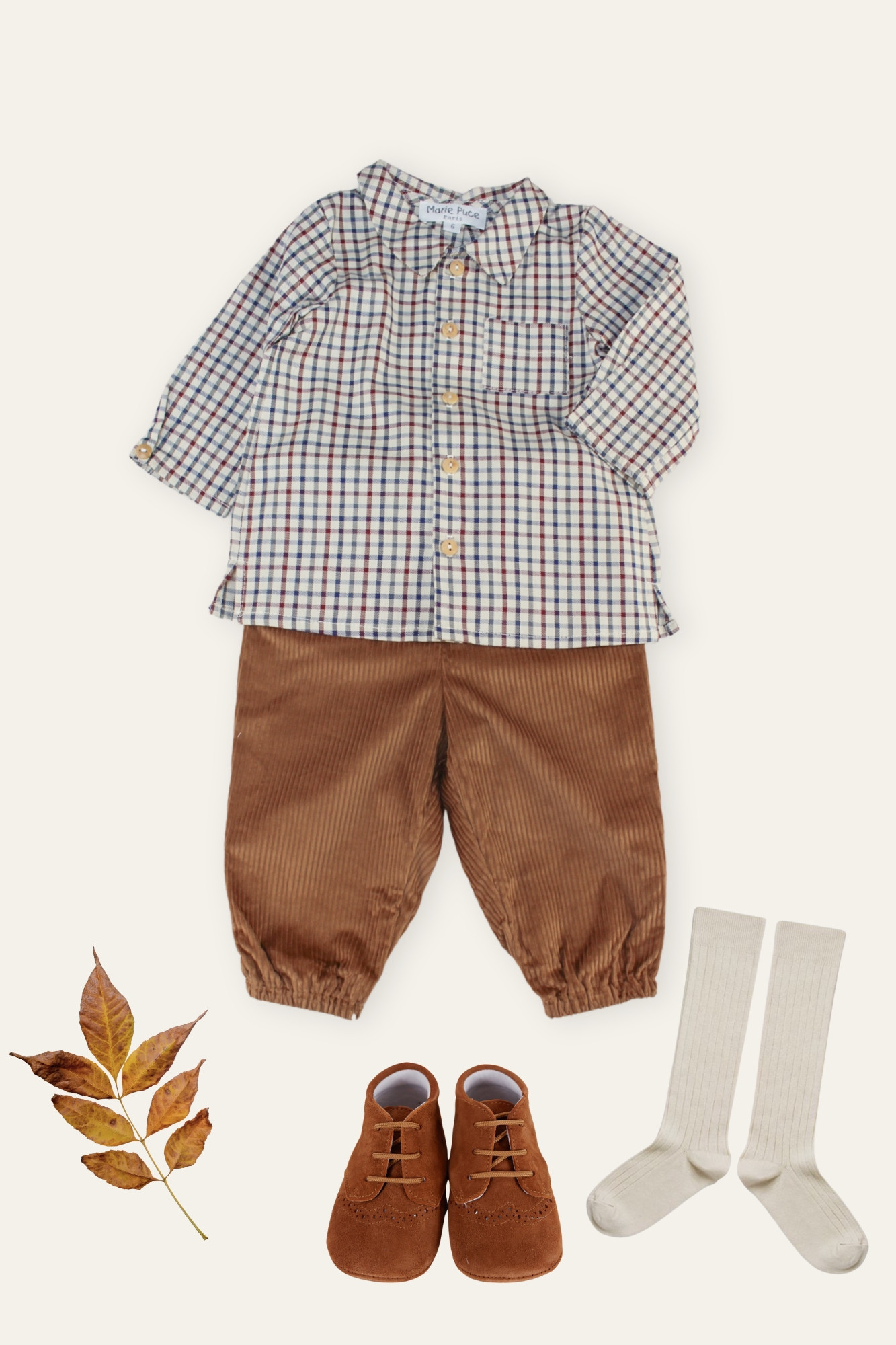 Winter 24 Baby Boy Look - Marie Puce Paris - Tommy Shirt