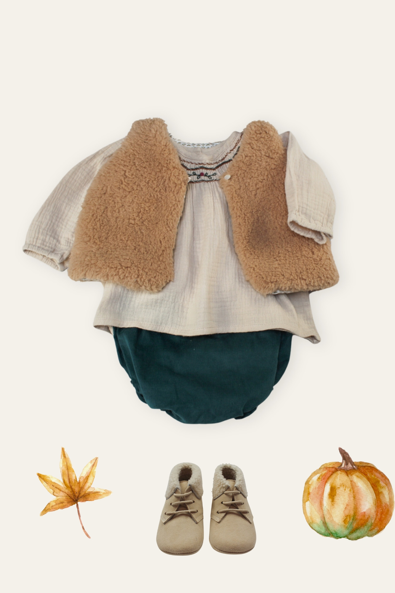 Baby girl look Winter 24 - Marie Puce Paris - Margot Blouse